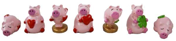 Zauberhafte Liebes- und Glücksschweinchen - 7tlg.